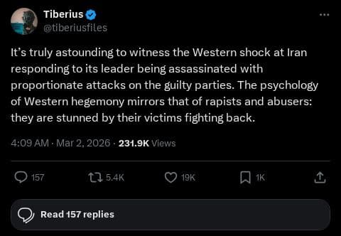 Screenshot of X post: The West's Surprise at Iran Doing What it Promised!