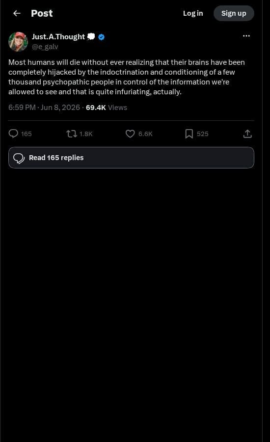 Screenshot of X post: Is Your Narrative Being Managed?